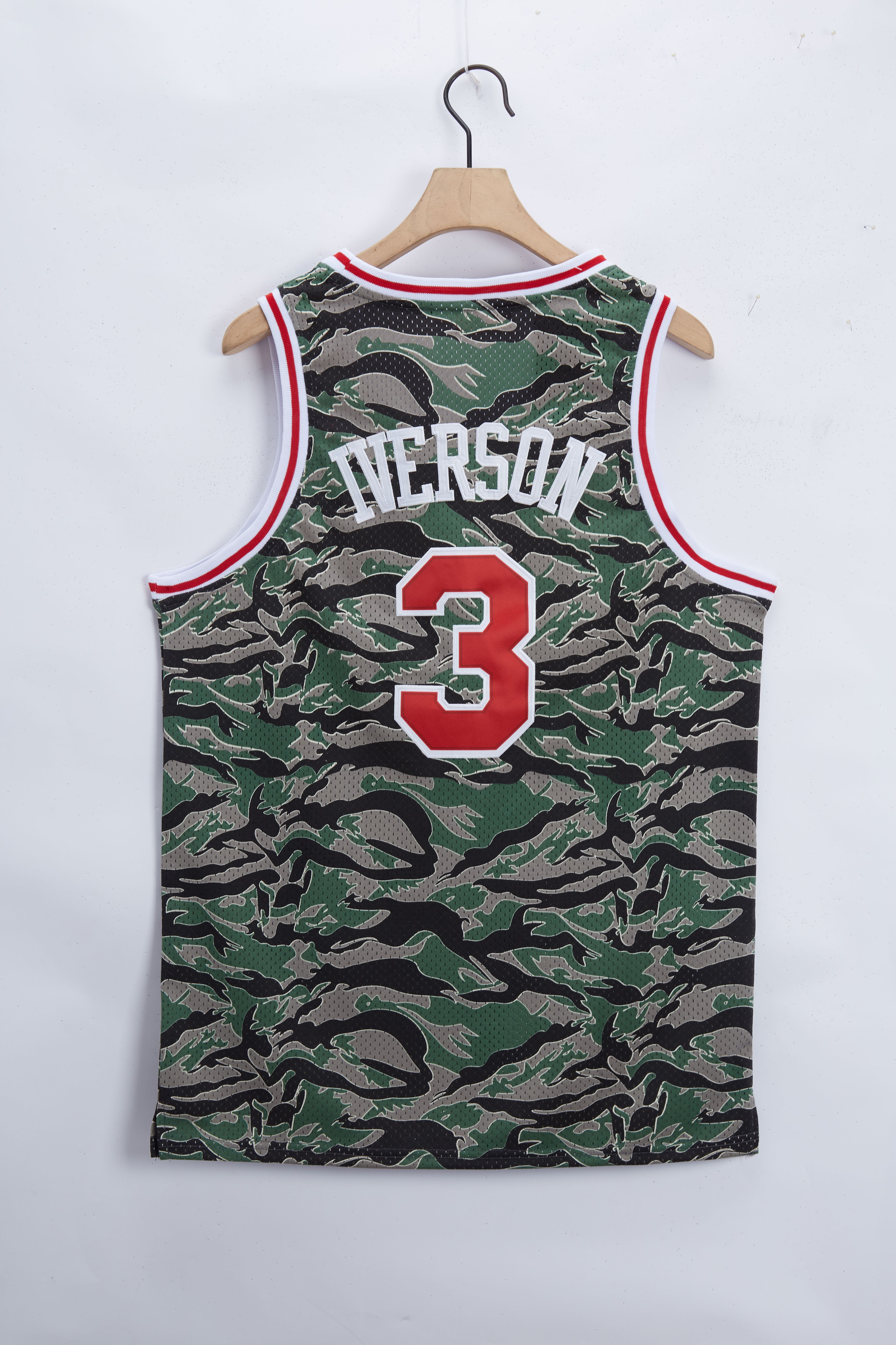 Men Philadelphia 76ers 3 Iverson Camo 2021 Game NBA Jersey